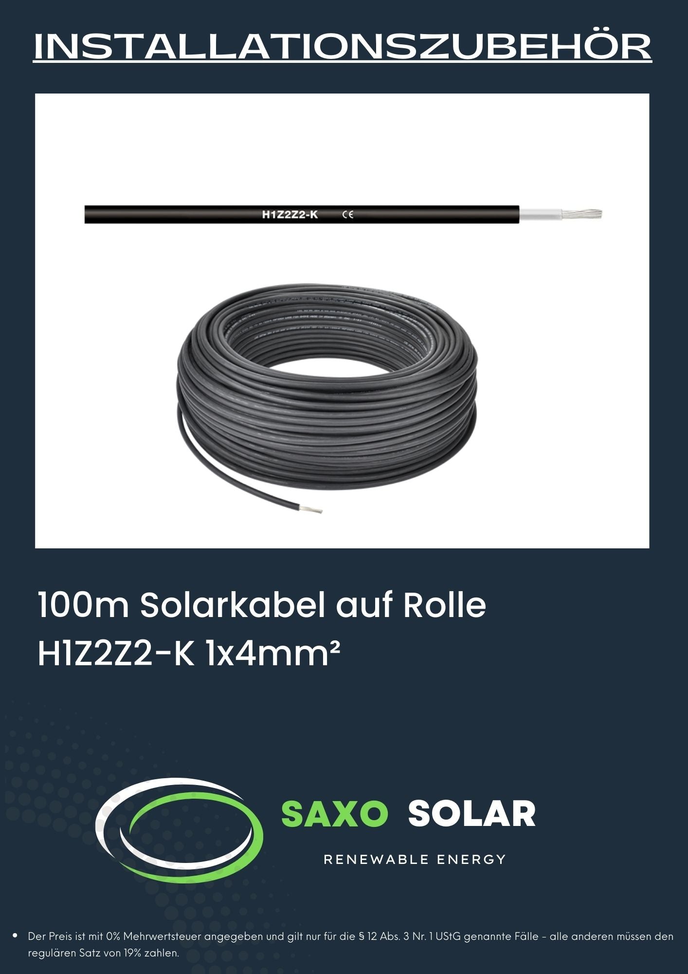 H1Z2Z2-K 1x4mm² >100< Solarleitung