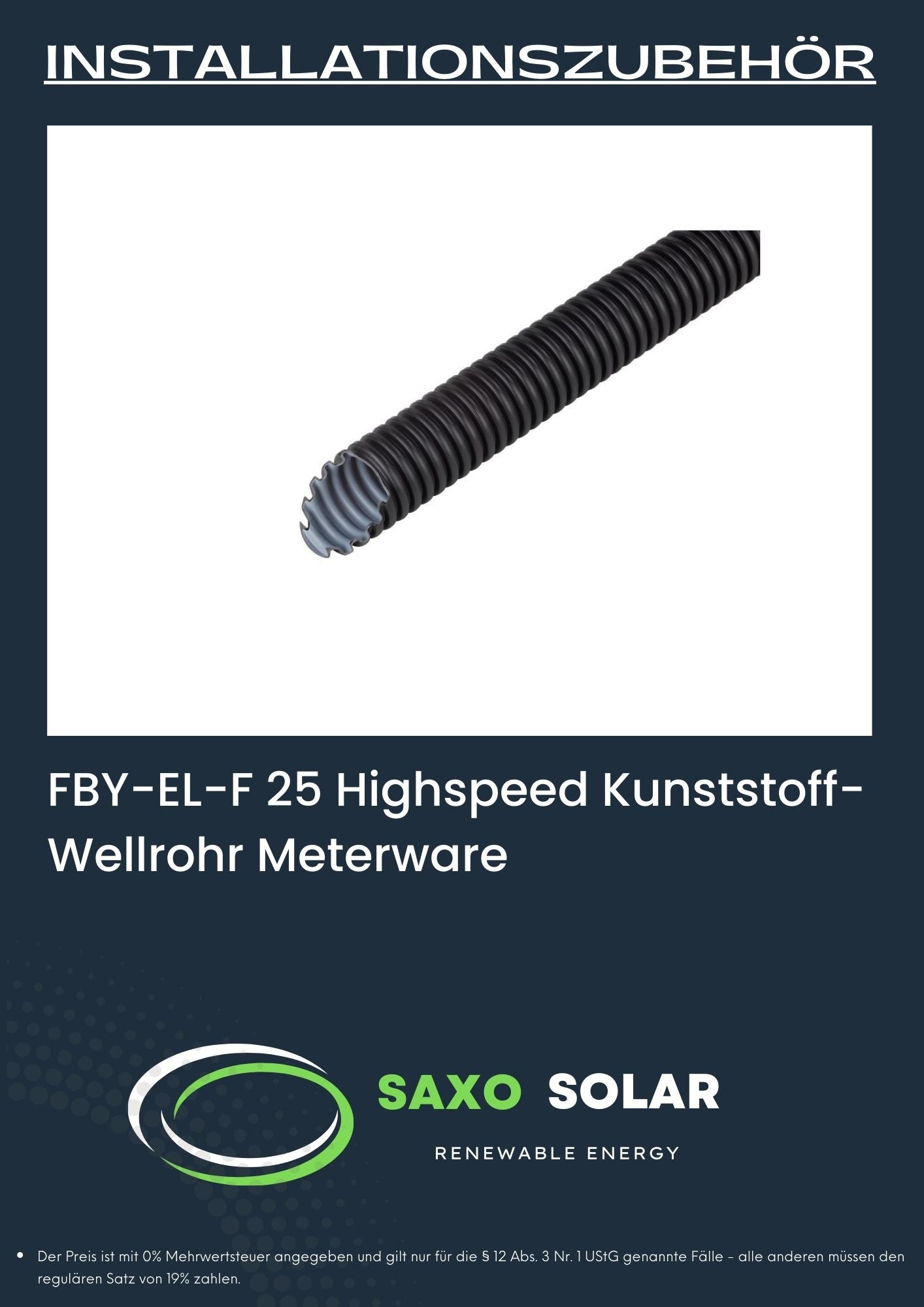 FBY-EL-F 25 Highspeed Kunststoff-Wellrohr Meterware