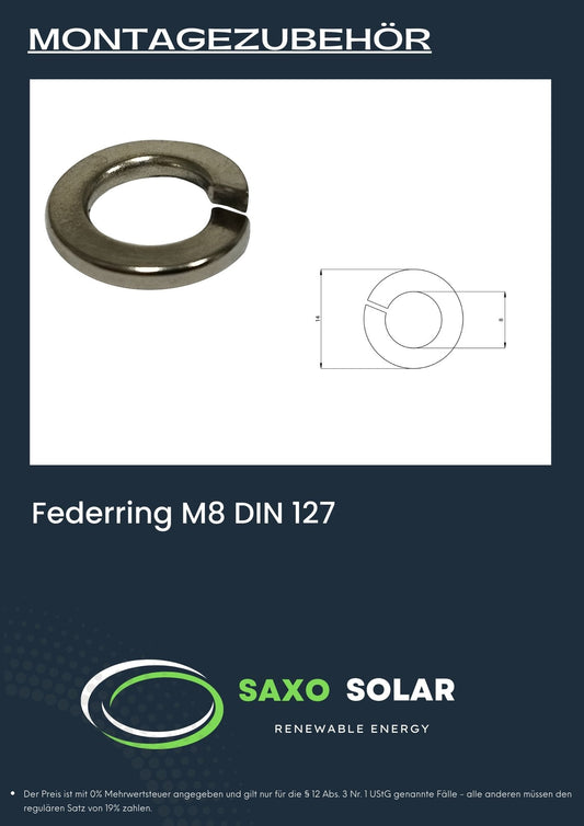 Federring M8 DIN 127