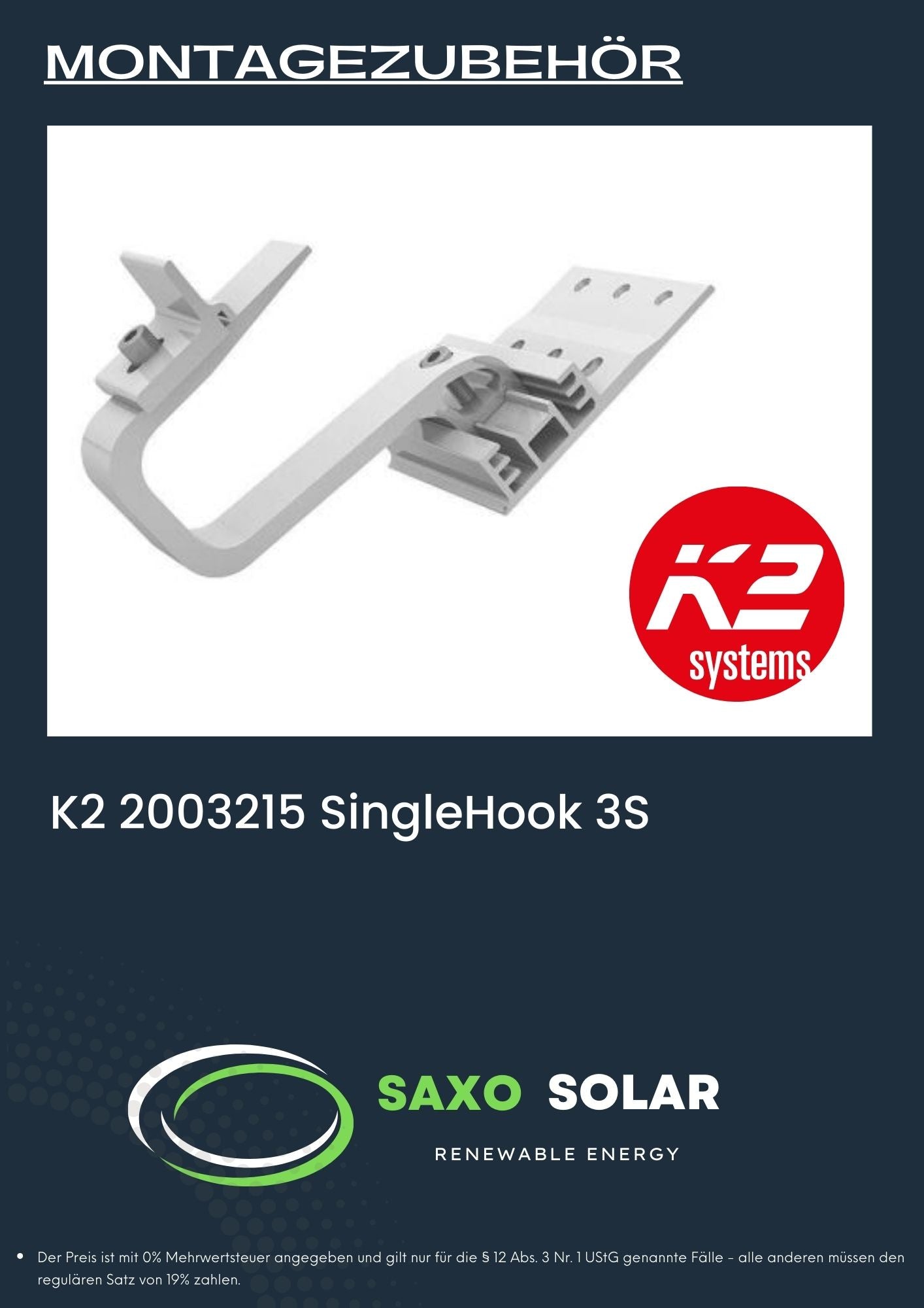 K2 2003215 SingleHook 3S