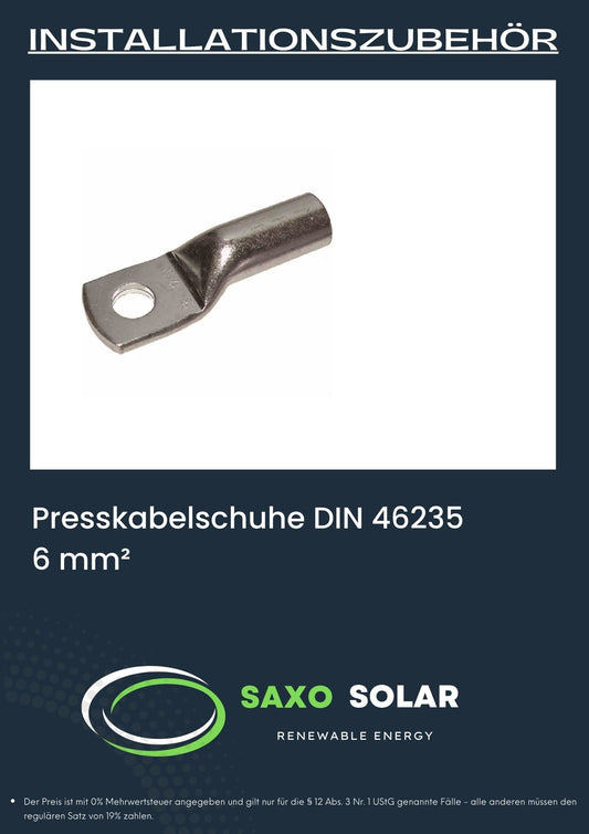 Presskabelschuh verschiedene Größen 6 mm²/16 mm²