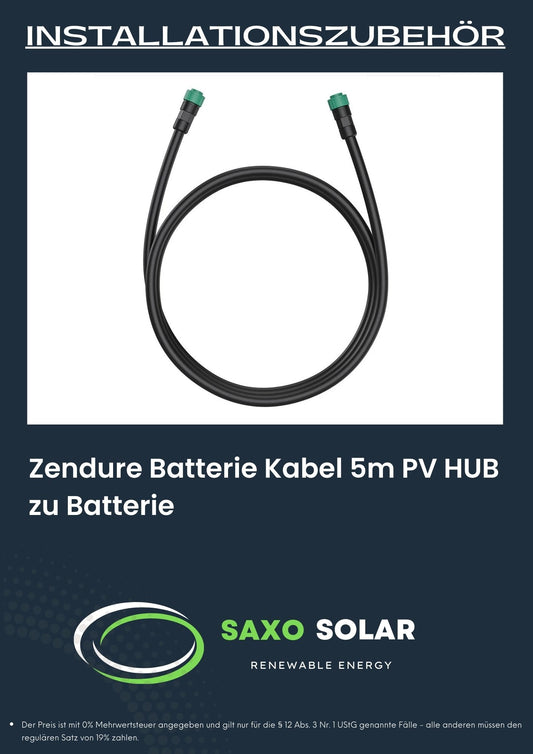 Zendure Batterie Kabel 5m PV HUB zu Batterie