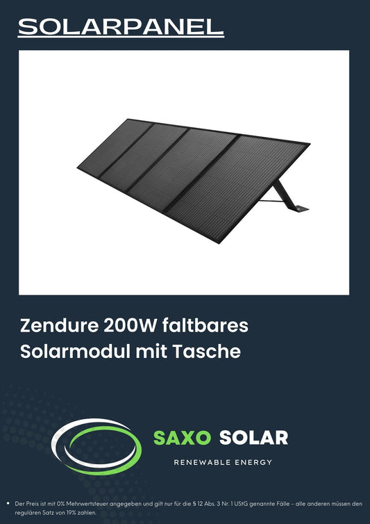 Zendure 200W faltbares Solarmodul mit Tasche