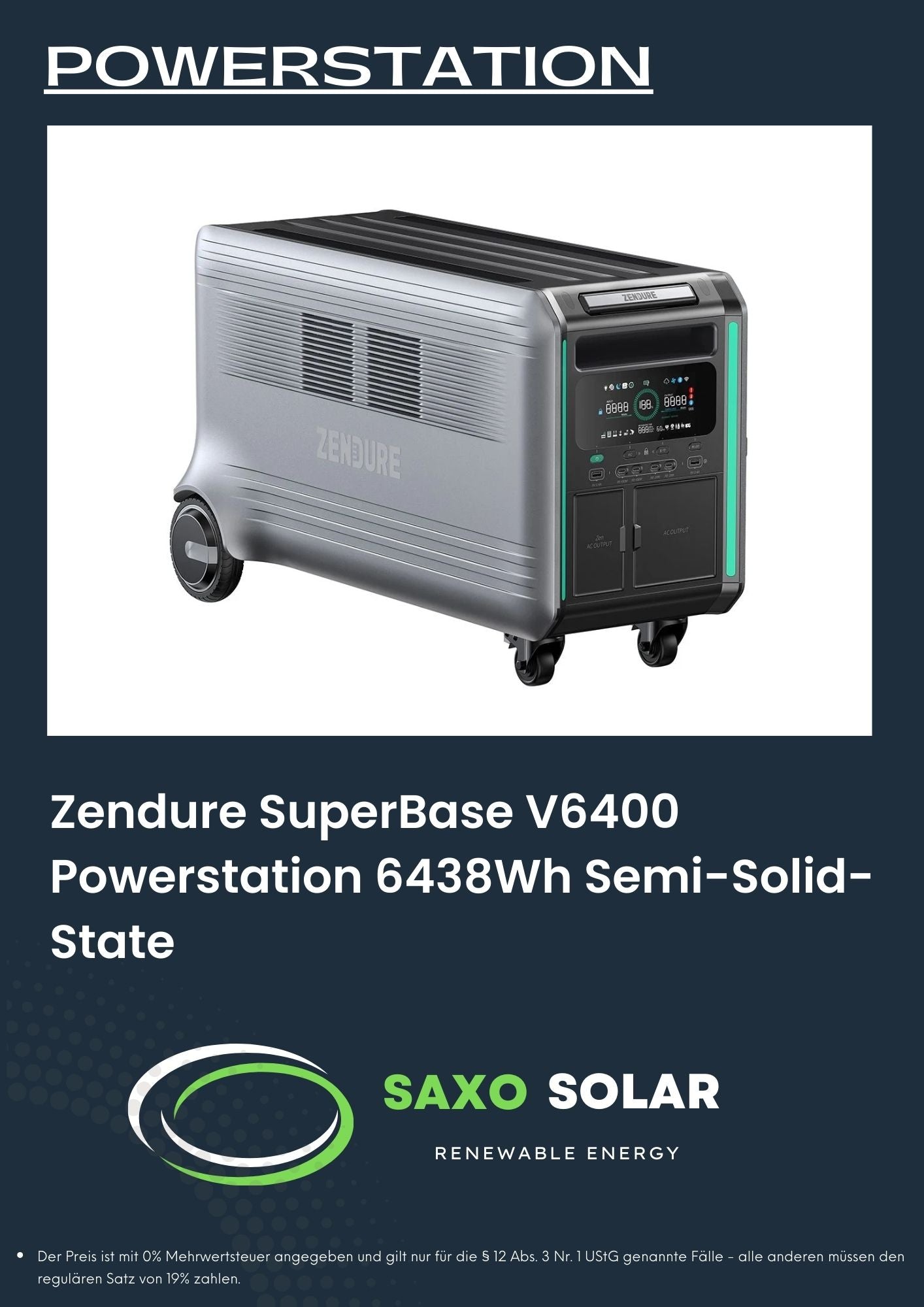 Zendure SuperBase V6400 Powerstation 6438Wh Semi-Solid-State