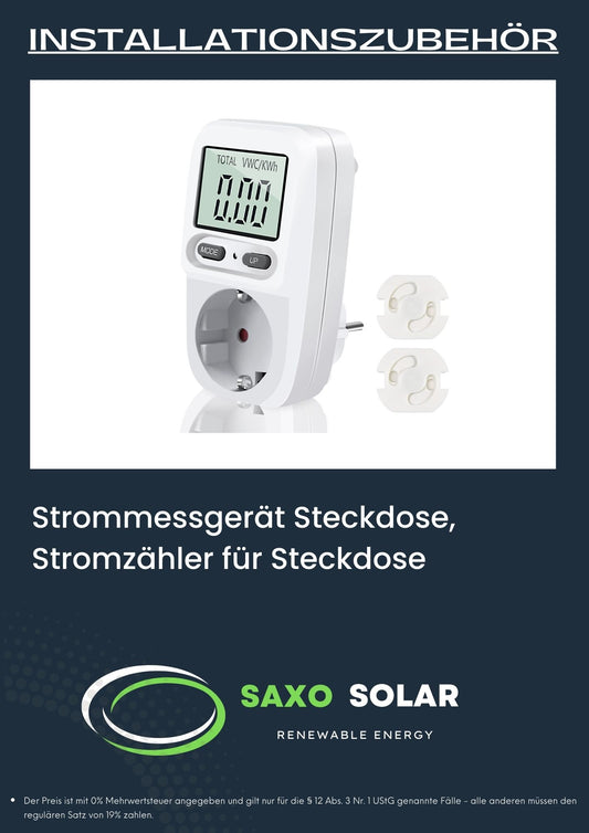 Strommessgerät Steckdose, Stromzähler für Steckdose