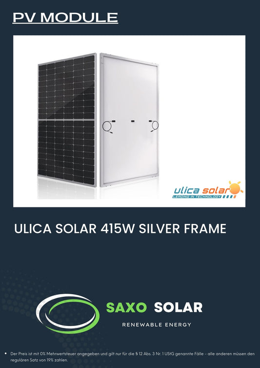 ULICA SOLAR 415W SILVER FRAME