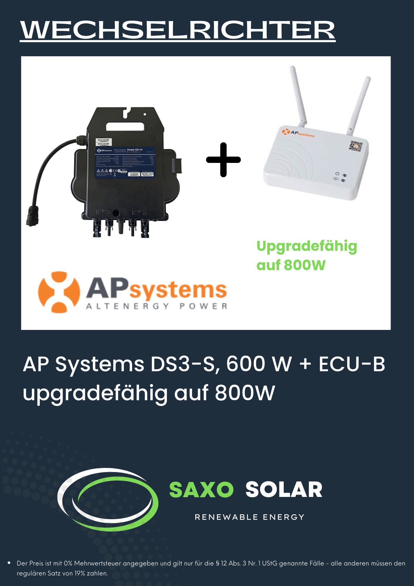 AP Systems DS3-S, 600 W + ECU-B