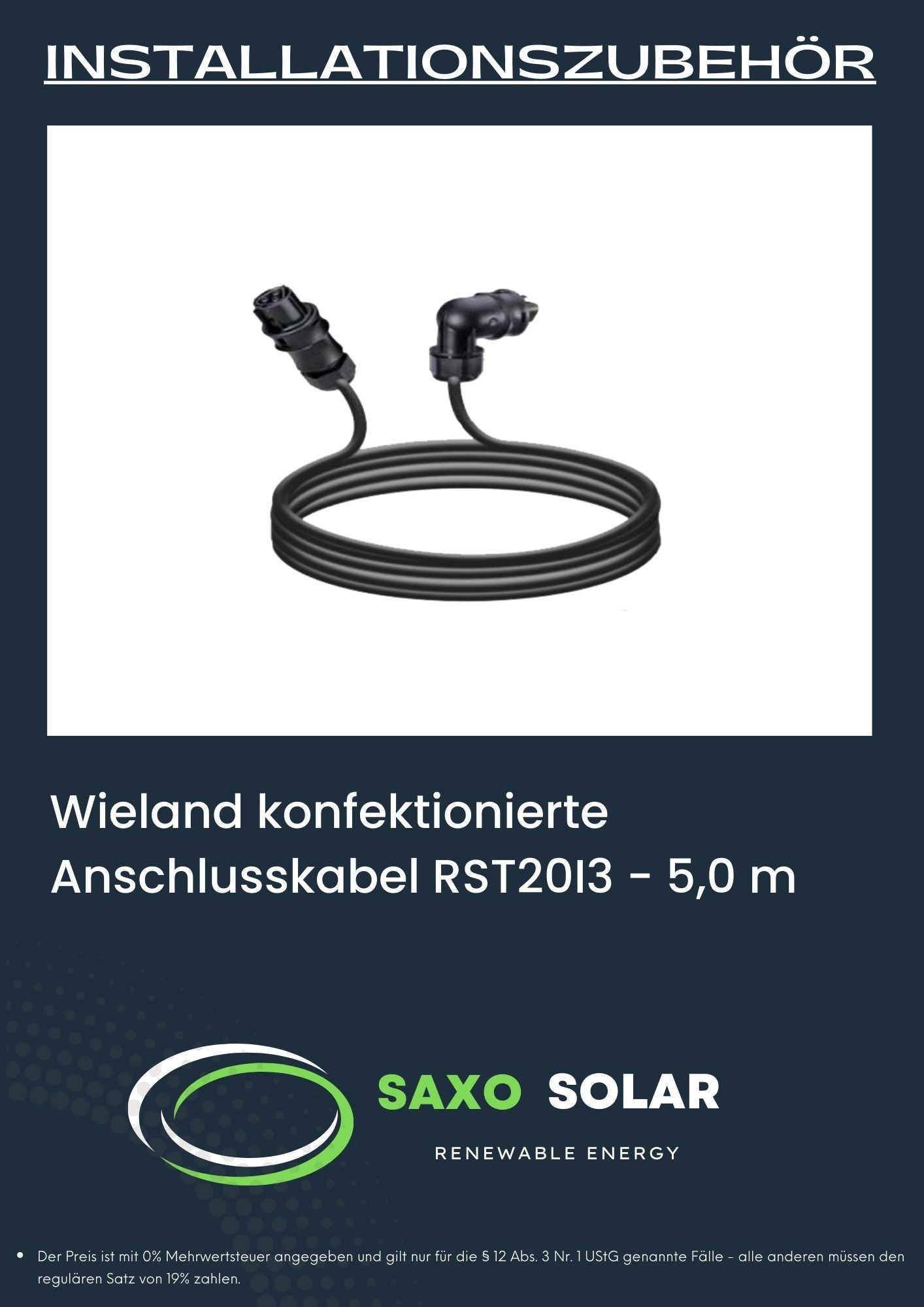 Wieland konfektionierte Anschlusskabel RST20I3 - 5,0 m