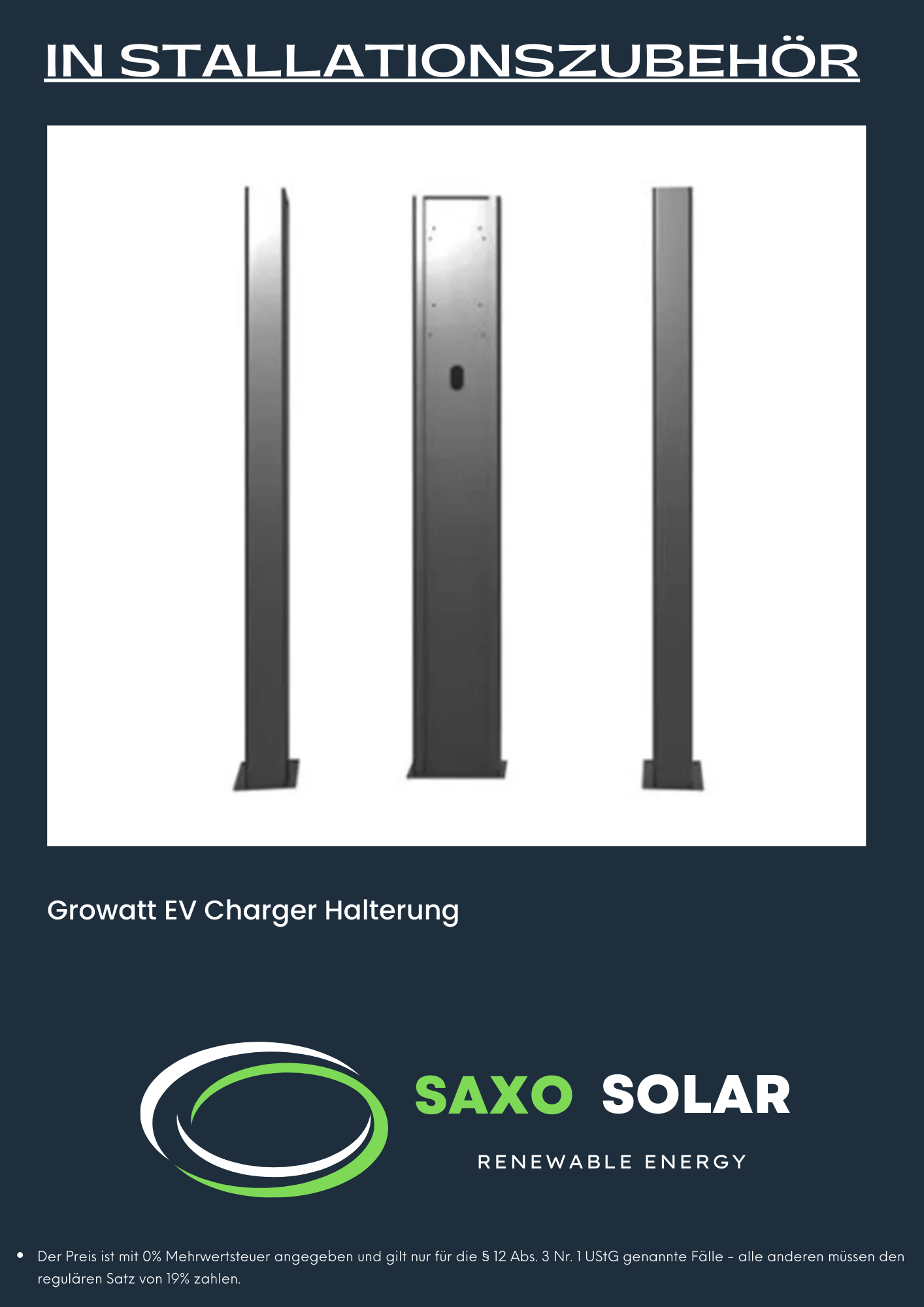 Growatt EV Charger Halterung